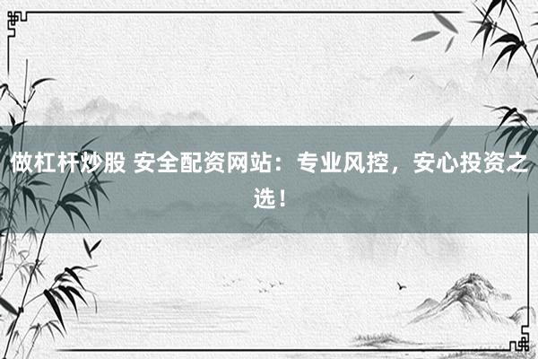 做杠杆炒股 安全配资网站：专业风控，安心投资之选！