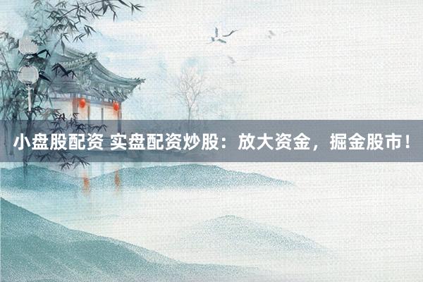 小盘股配资 实盘配资炒股：放大资金，掘金股市！